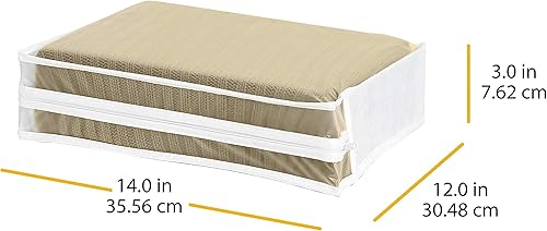 Miniatura 4 de Whitmor Juego de 2 bolsas para suéter, color blanco, 2 unidades (paquete de 2)