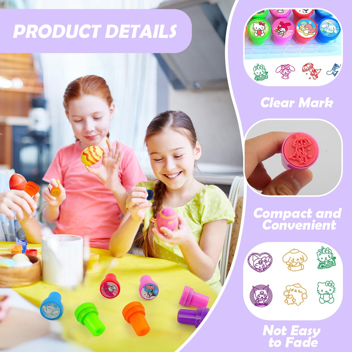 26 Timbri Animali Autoinchiostranti - Set Creativo Per Bambini Con 6 Colori