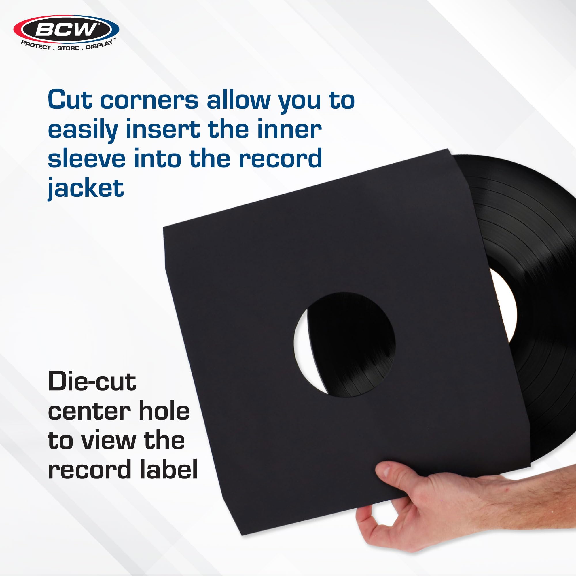 Amazon.com: BCW 12 Inch Vinyl Record Paper Inner Sleeves - Angle 