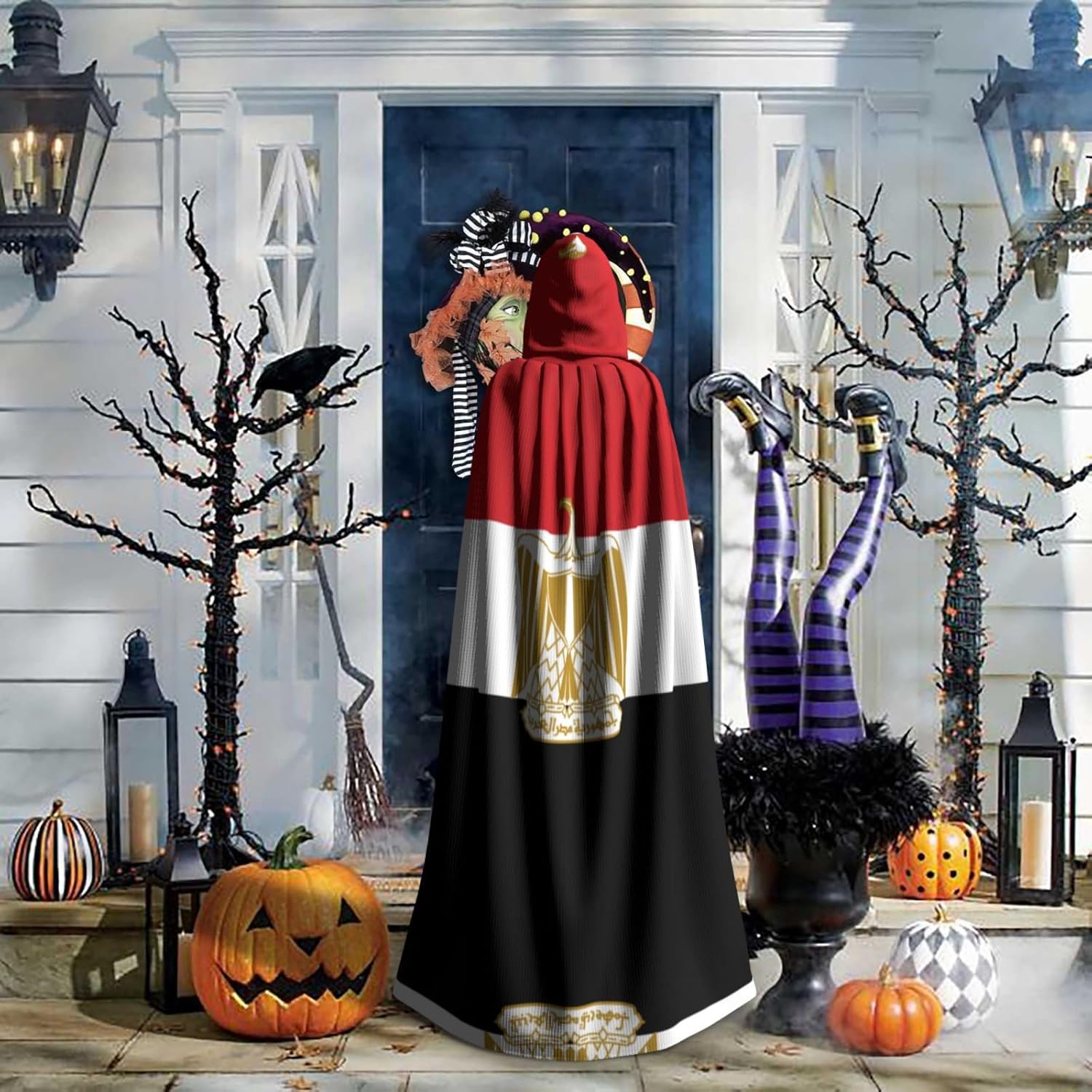 Concept Ship Unique Darkness Poncho Shawl - Customizable Wearable Blanket for Women, Perfect Halloween Costume Accessory, Knight, Akatsuki, and More