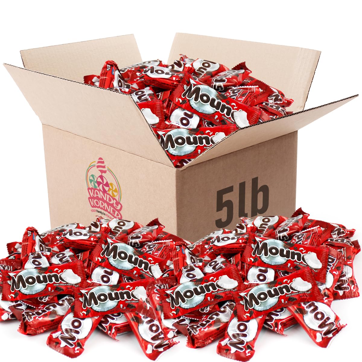 Snack Size Candy Bars - Irresistible 5lb Pound Bulk Bag Individually Wrapped Candy Bars Mini Filled with Classic Dark Chocolate and Coconut Flavor Goodness for Party Favors - Gluten Free
