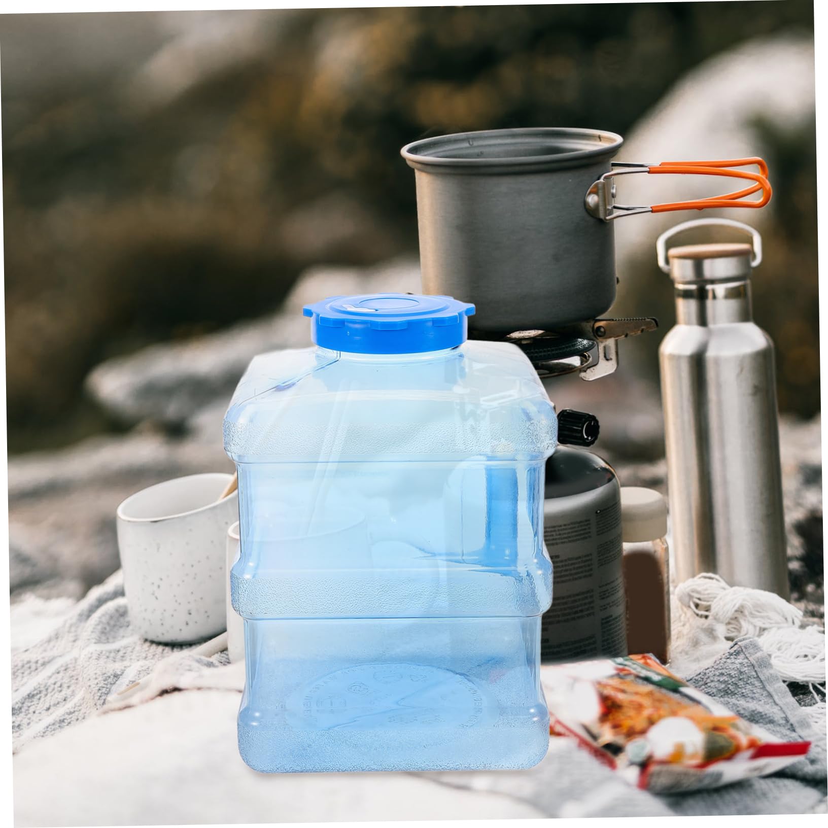 Camping Wasserkanister Wiederverwendbarer Flüssigkeitsbehälter Mit Griff Leere Vorratsflasche Für Outdoor-aktivitäten Robustes PVC-pc-Material