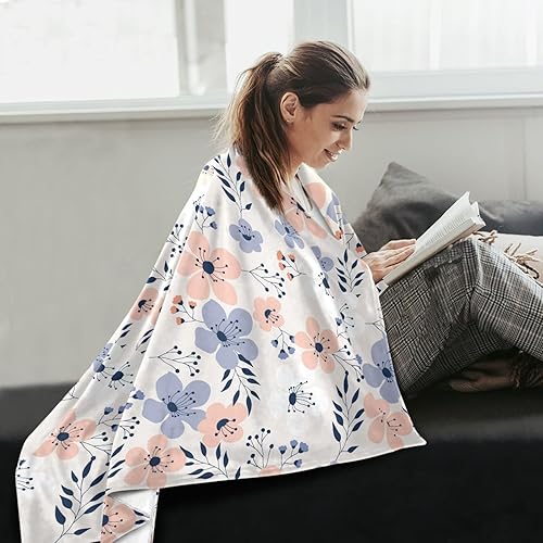 Miniatura 6 de Spring Flowers Small Floral Sofa Throw Blanket Spring Bed Blanket Comfy Cozy Throws 60"x90" for Office, Home Decor, Car Ultra-Soft Sofa Throw Blanket
