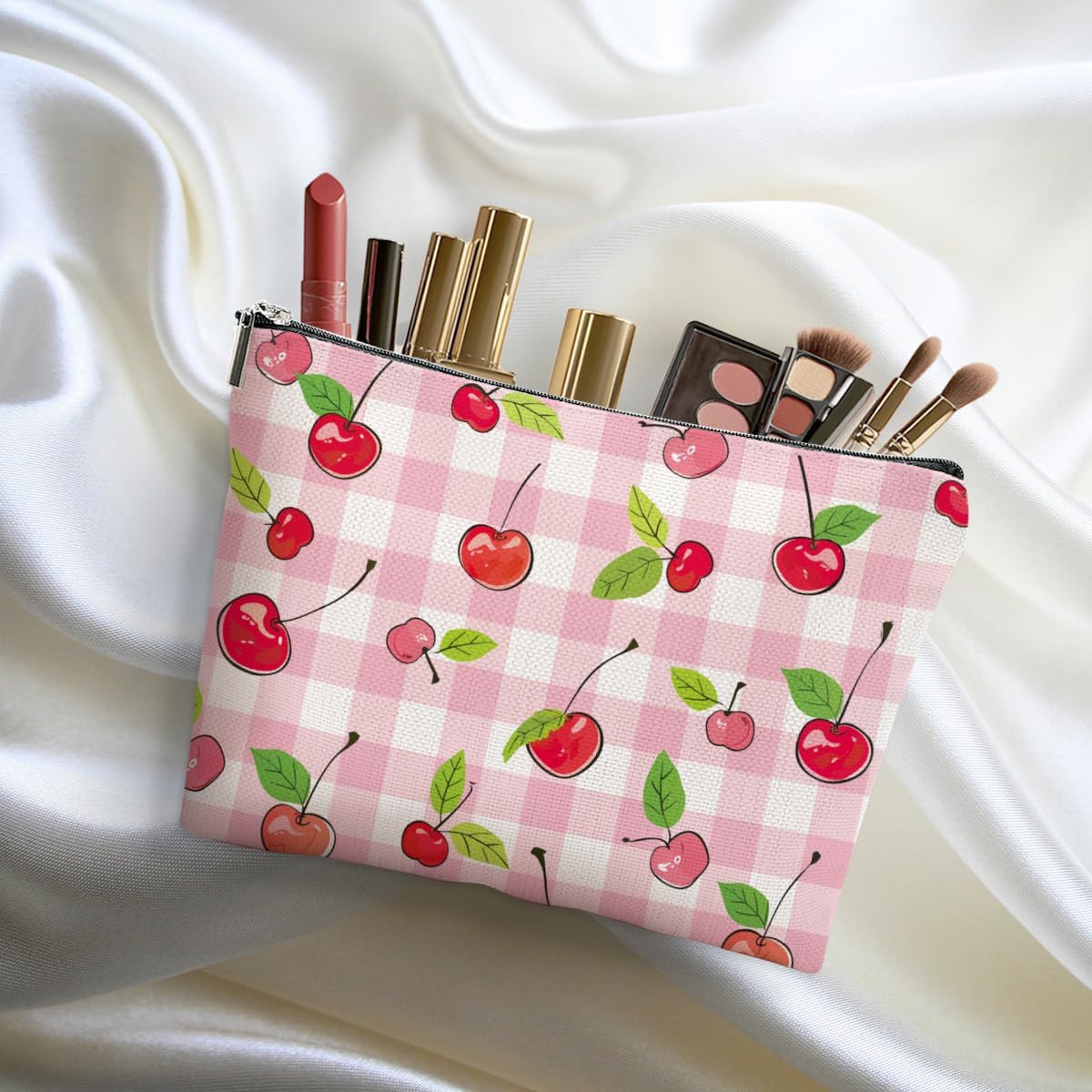 Cherry Makeup Bag Cherry Gifts for Women Girls Friend Daughter image 4