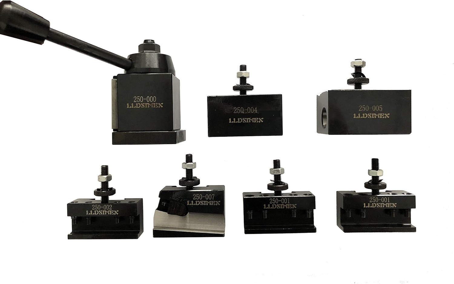 7PCs Set 0XA Wedge Type Quick Change Tool Post Set For Mini Lathe up to 9" OXA TOOL POST