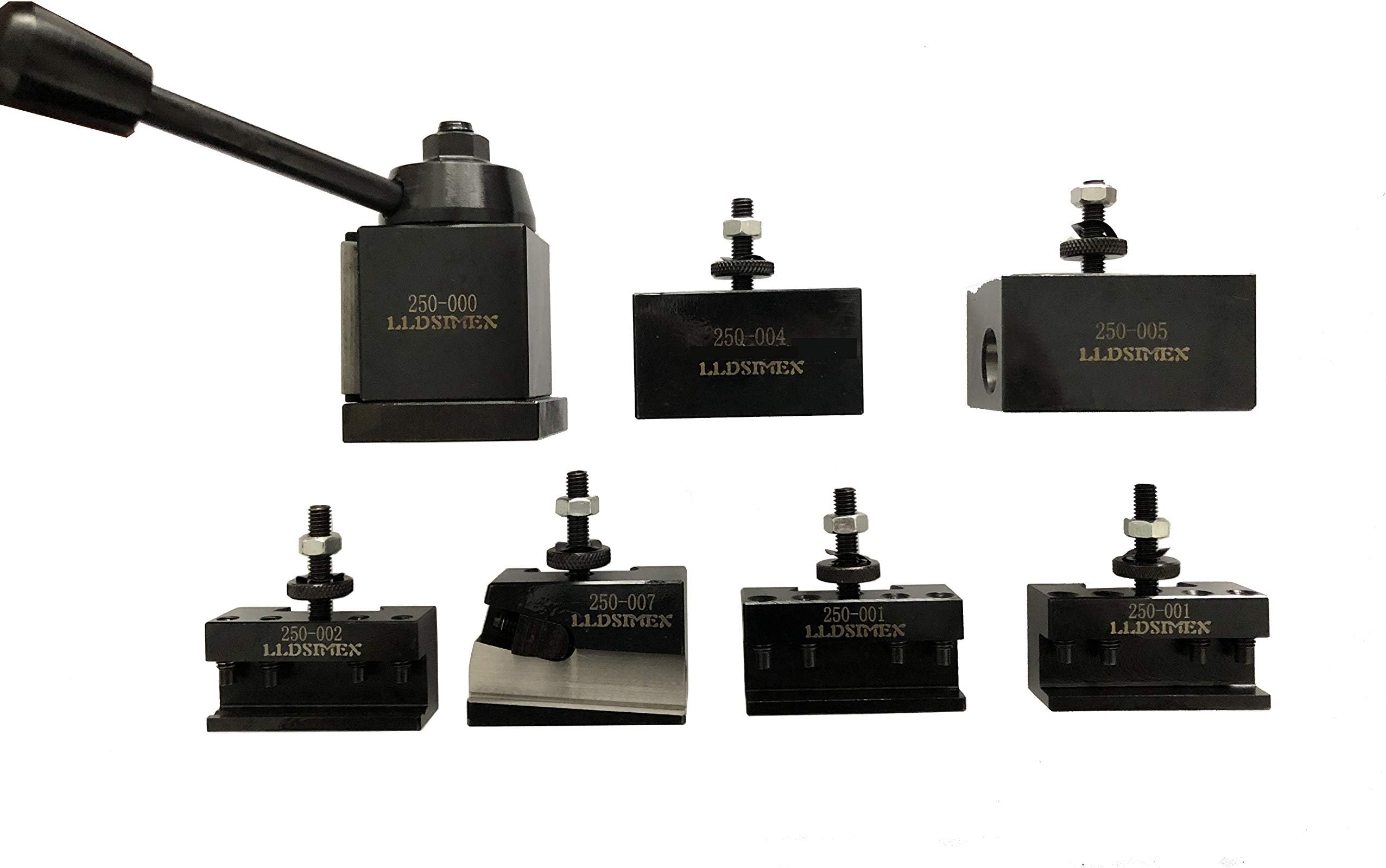 7PCs Set 0XA Wedge Type Quick Change Tool Post Set For Mini Lathe up to 9" OXA TOOL POST