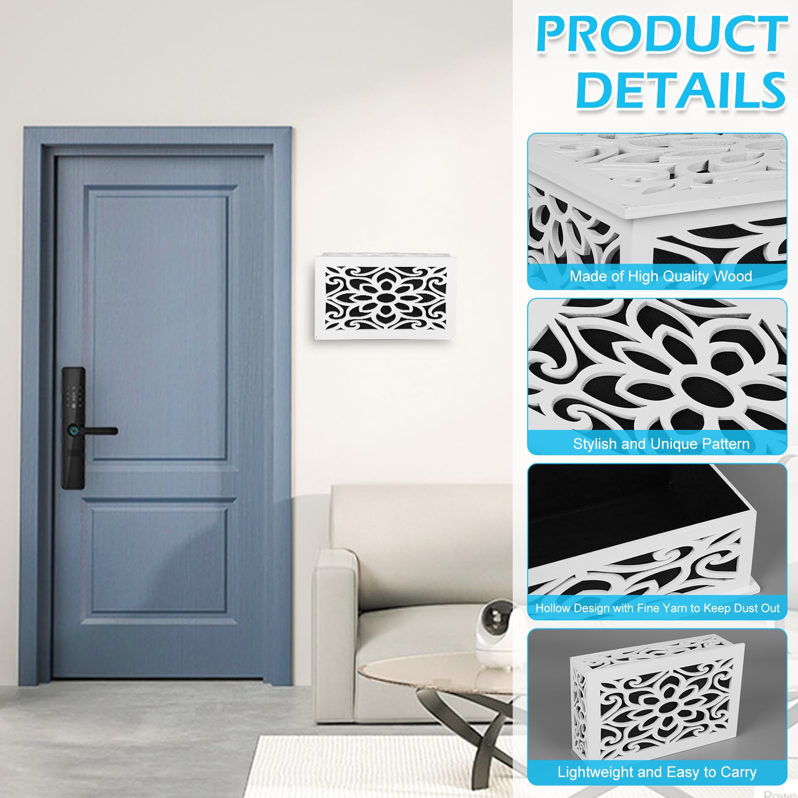 Doorbell Chime Cover Box Only, Inside Decorative Wooden