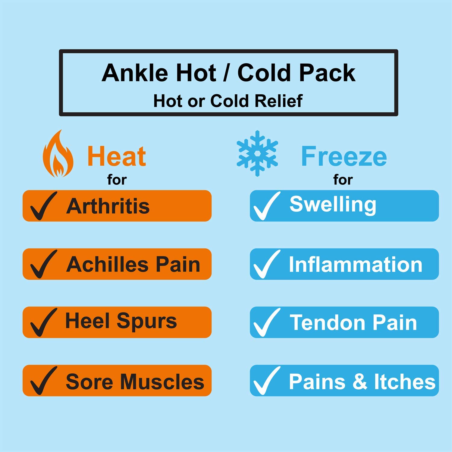 Ankle/Sport Foot Ice Therapy Wrap,Hot Cold Ice Gel Pack with Adjustable