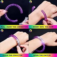 Vista 7 de 90 pulseras LED que brillan en la oscuridad, suministros de fiesta, pulseras iluminadas para niños y adultos, recuerdos de fiesta para Navidad