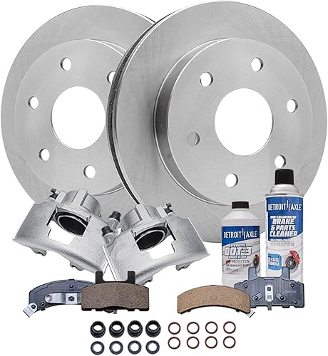 Miniatura 57 de Detroit Axle - Kit de freno trasero para Chevy GMC Suburban Silverado Sierra Yukon XL 1500 Tahoe Escalade 2007-2013 Rotores de freno de disco de