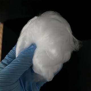 WEAREONE Quartz Glass Fiber Cotton, Ultra-fine Micrometer-Grade Quartz Cotton, Gas Chromatography Column Packing Material, Heat Insulation adsorption Filtering Material (5μm-10μm (5g))