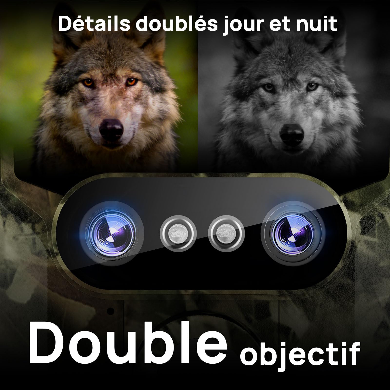 iZEEKER iG600 Caméra de Chasse WiFi Bluetooth 64MP 4K, Déclenchement 0,1s