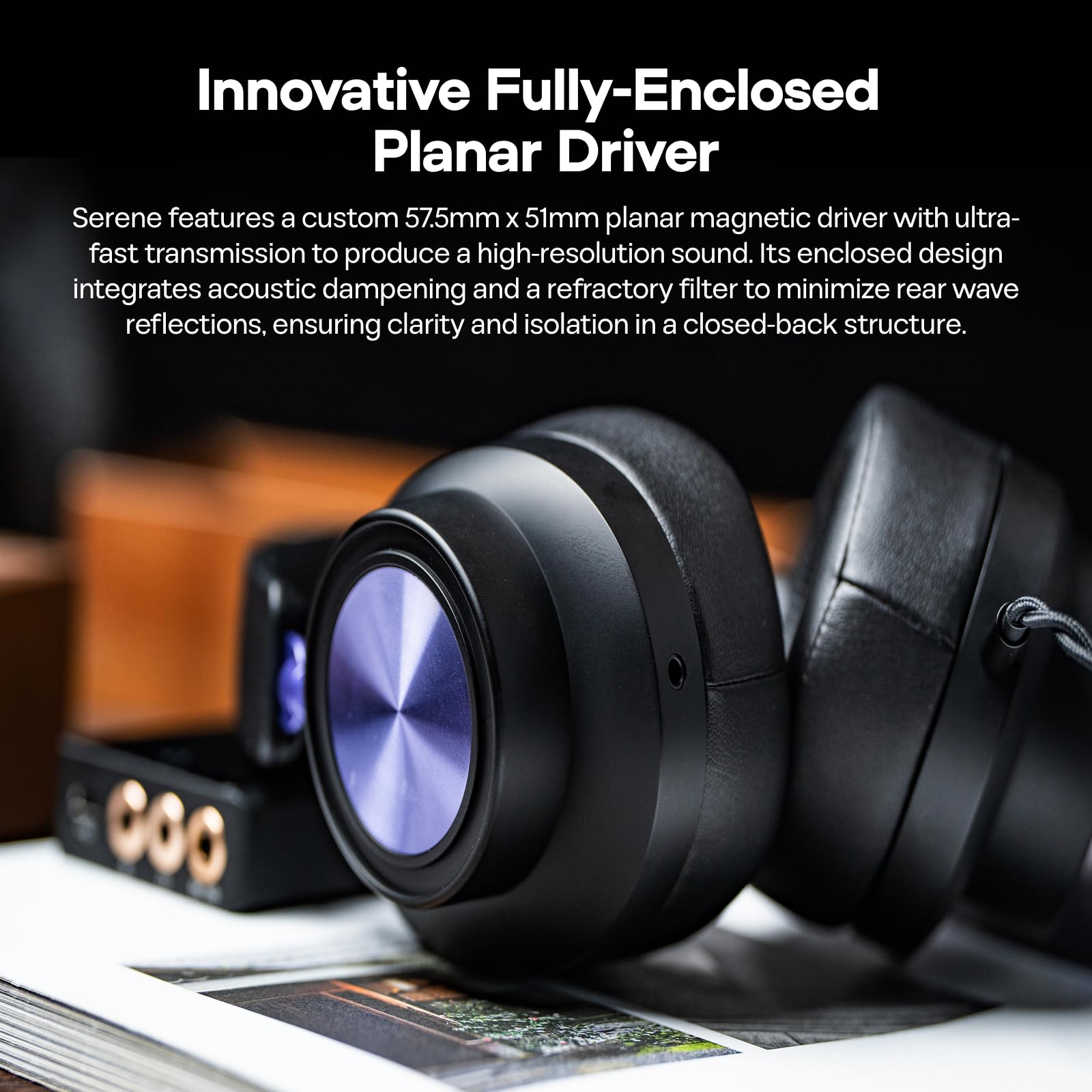 Linsoul Kiwi Ears x Z Reviews: Serene Cuffie Over Ear con Cavo, Driver Planare Completamente Chiuso, Equilibrio Tonal di Precisione, Cuscinetti in Pelle Vegana per DJ, Gamer e Musicisti