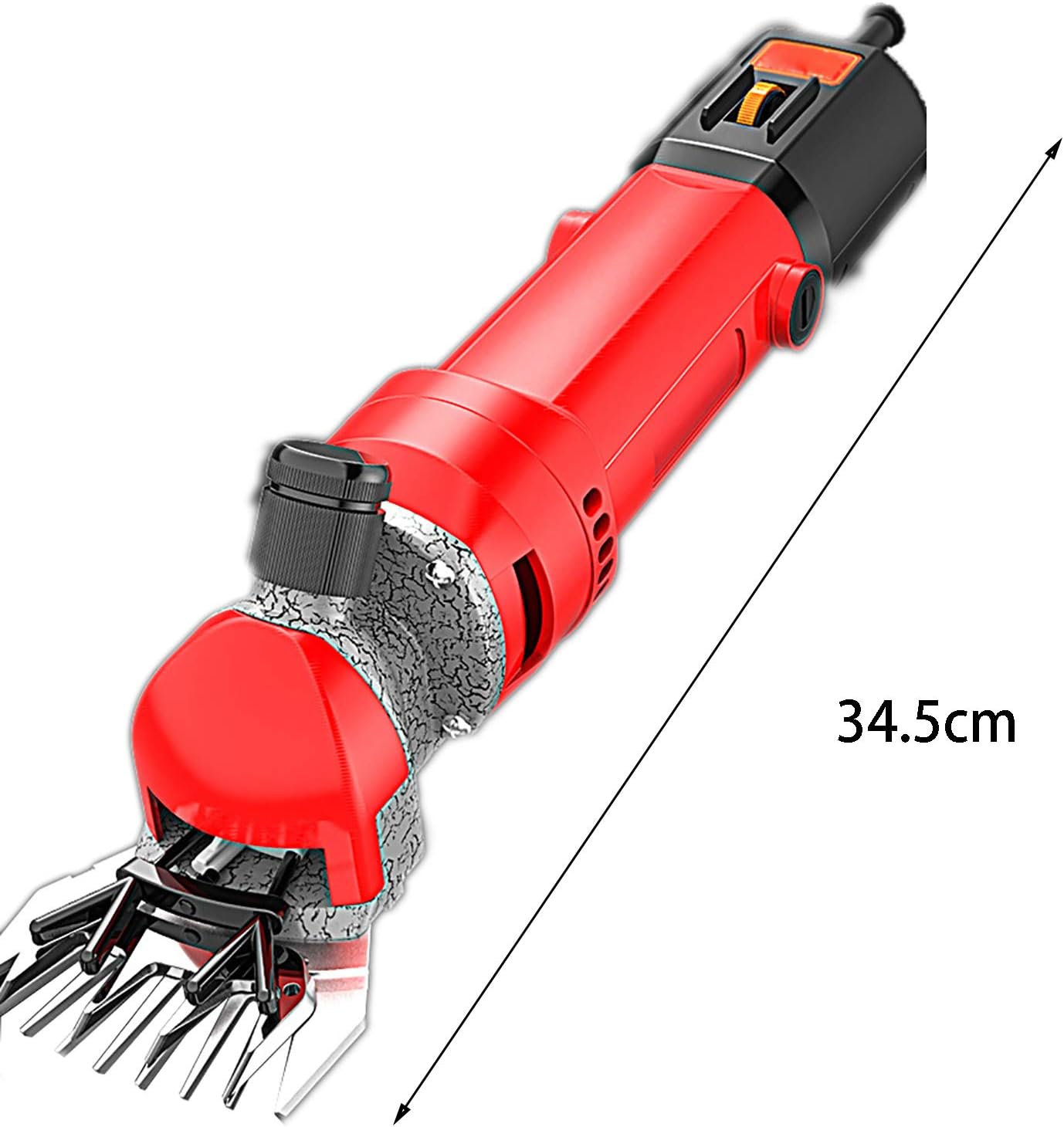 Electric Wool Shears,1200W high Power Electric Fader 6 speeds Electric Shearing Machine US/UK/EU/JP Plug Efficient Heat Dissipation for Shaving Sheep, Goats, Cattle,13 Straight Tooth Blade (