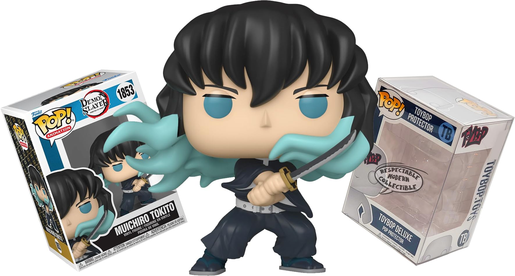 Funko Muichiro Tokito (Attack with Sword) + Pop Protector: Demon