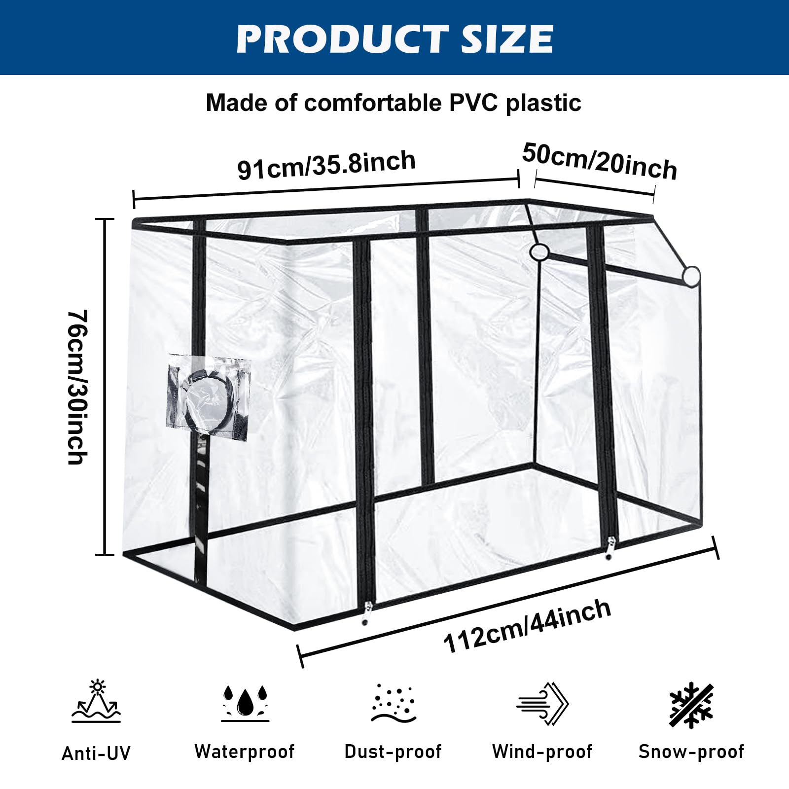 Universal Bollerwagen Regenschutz Transparent | Regenverdeck Wasserdichtes Bollerwagen Zubehör, Leicht & Faltbar (100-120cm)