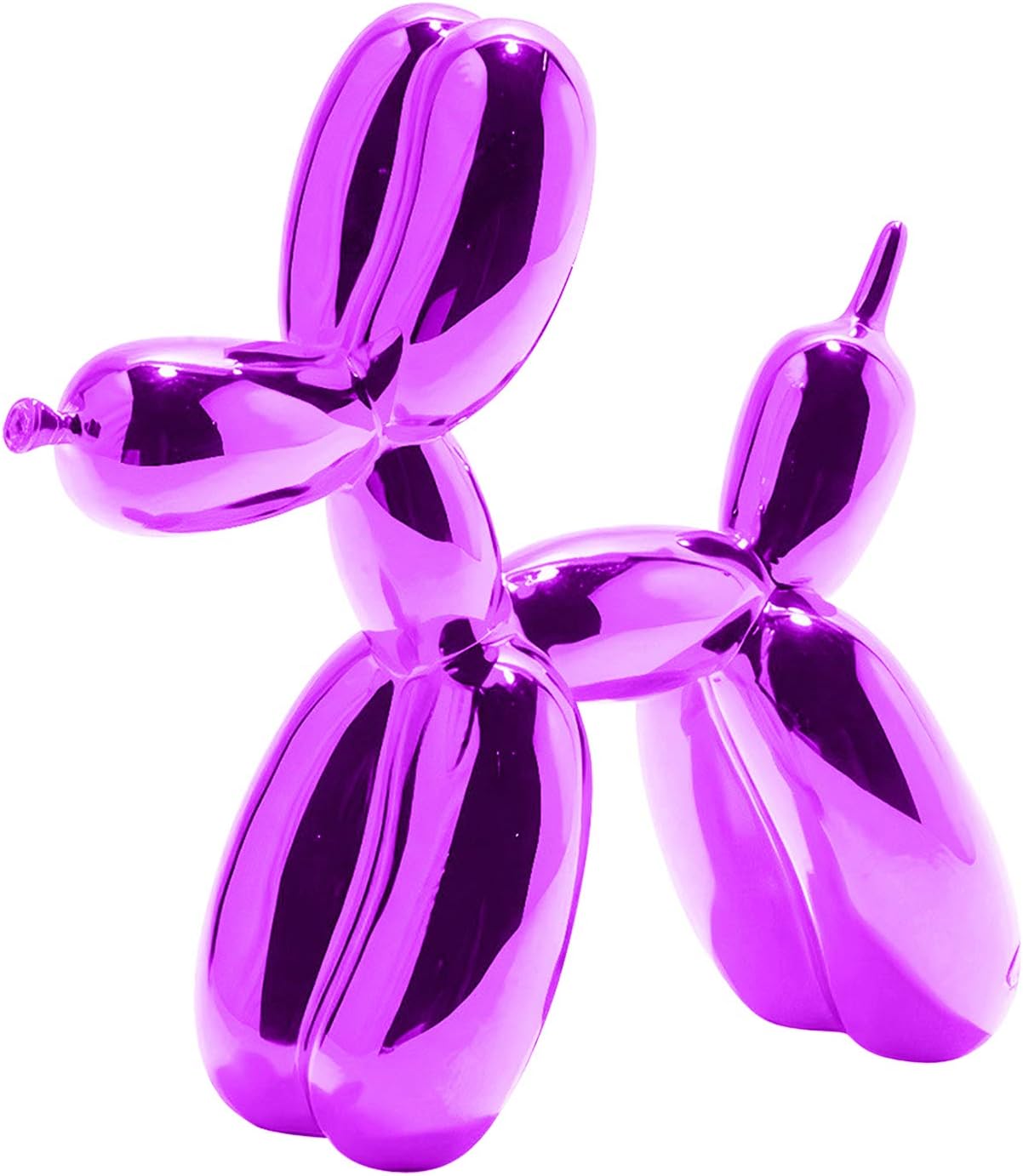 Green Tree Products Standing Balloon Dog Resin Purple with Metal Finish 7 x 6.5 x 3 Inches Weight 1.2 Lbs