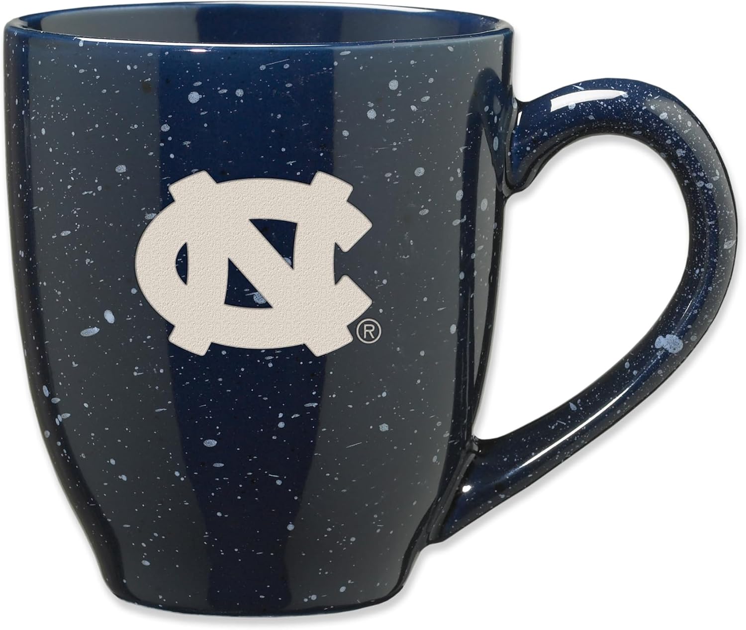 Rico Industries NCAA 16 oz Team Color Laser Engraved Speckled Ceramic Coffee Mug (N & O Schools)