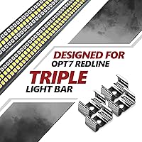Vista 3 de OPT7 4 piezas de soportes de montaje para la barra de luces LED de triple fila para maletero Redline