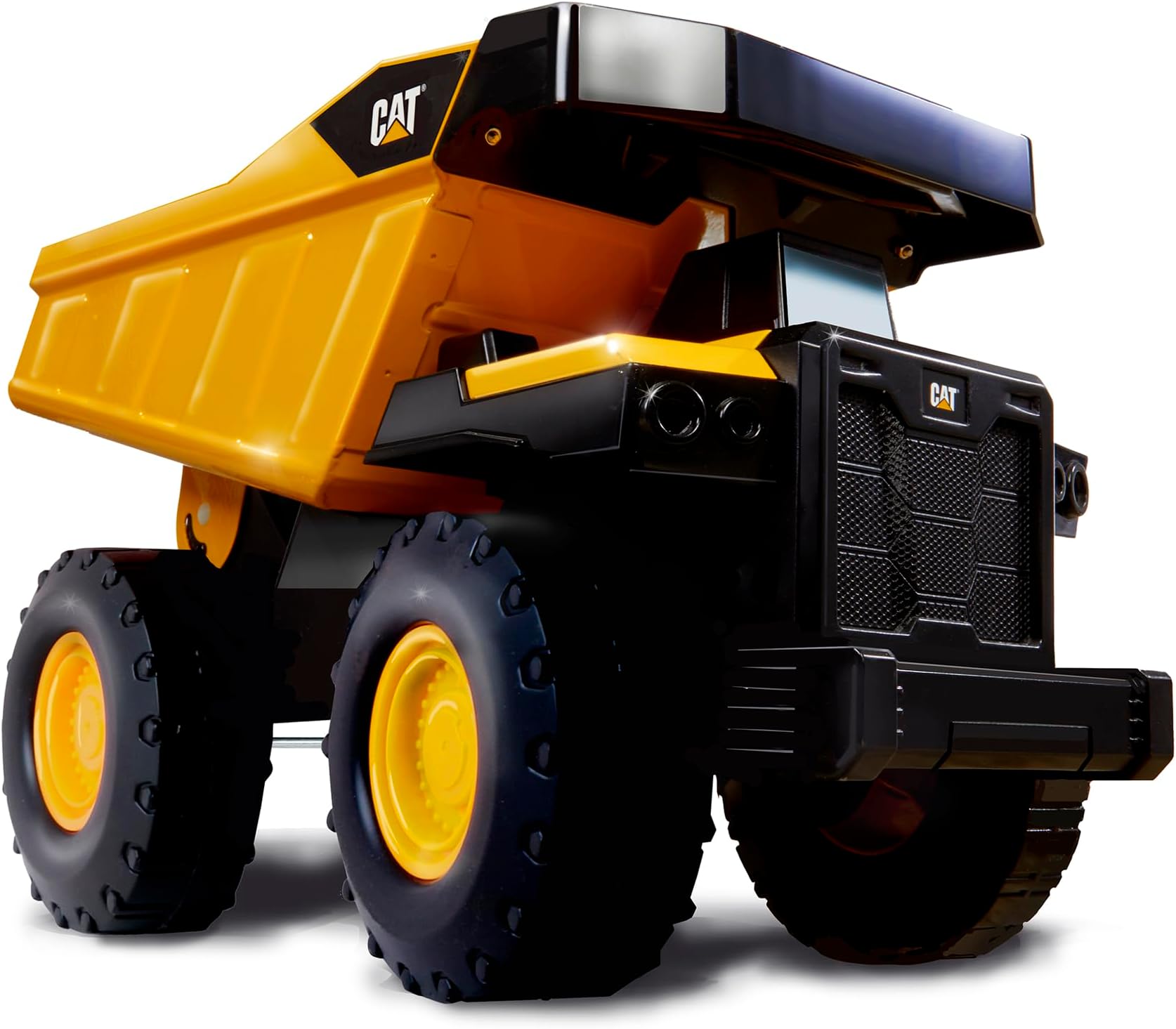 Caterpillar CAT Construction Toys, 16" Steel Toy Dump Truck - Ages 3+, Durable Steel & Plastic Construction, Working Dump Bin, EduCATional Toy For Kids.