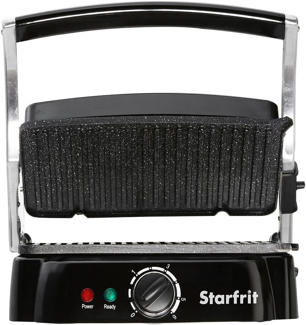 Starfrit The Rock grill open and empty, ready for use