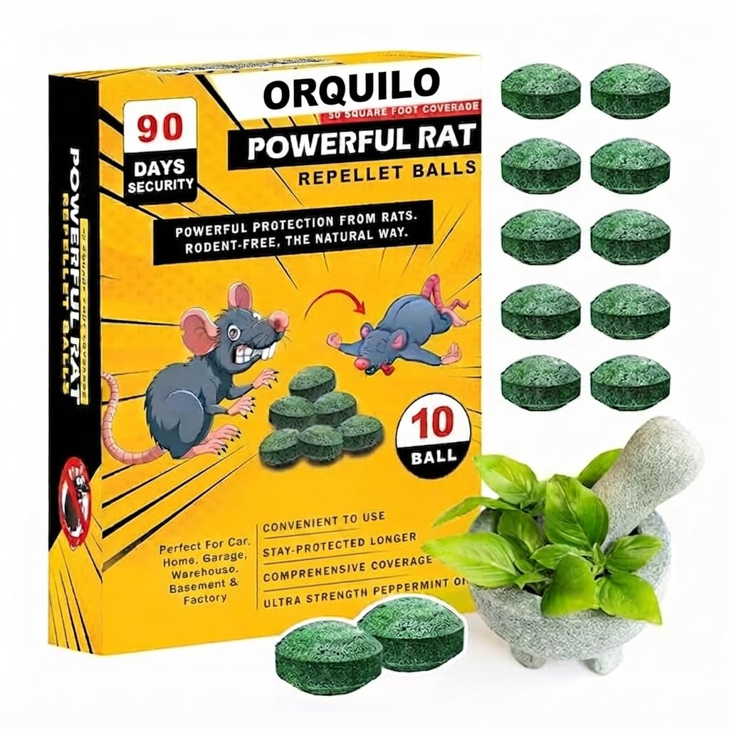 Rat Repellent Car Home Pack of 1 (10 Tablet) Repel Mice and Rats Protect Wires in Car, No Kill Only Repels Home Indoor Outdoor, Garden Patio Garage Rat Controller Pills to Keep Protect Car Wiring-image-45