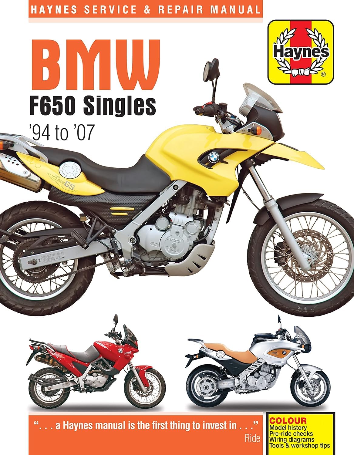 BMW F650 Singles (94 - 07) Haynes Repair Manual by Haynes Publishing