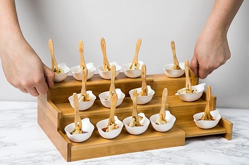 Miniatura 7 de Kamala - Mini tenedor de bambú (caja de 500), PacknWood - Tenedores pequeños de madera para servir (3.5 pulgadas de largo) 209BBKAMALA