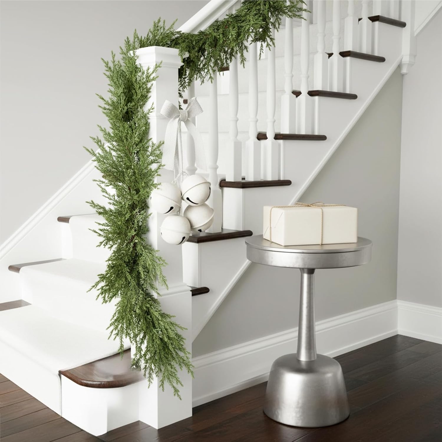 6ft Soft Real Touch Norfolk Pine Garland, Christmas Garland with Lifelike Pine Needles, Artificial Norfolk Garlands for Mantel, Table, Stair Indoor Outdoor Christmas Decor, 1pc - Image 6