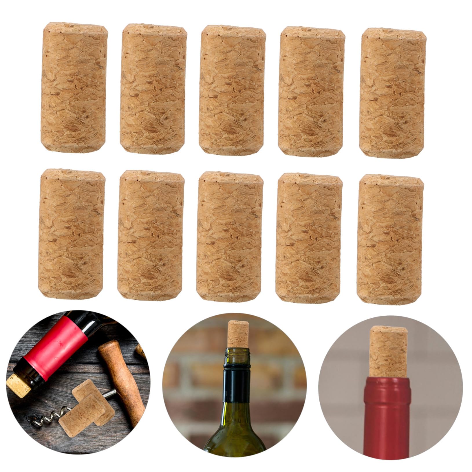 Mobestech 5 Set Tappi per Bottiglie Vino Decorativi E Pratici per Vino da Te Adatti per Sostituzione E Decorazione 50 Pezzi*5