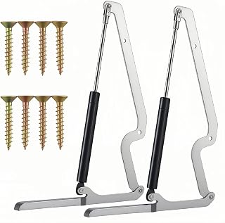 2 Sets Deck Box Hydraulic Hinge Compatible with Most Keter Deck Box Models, Outdoor Storage Box Lid Replacement Parts with 8 Screws for Easy Repair