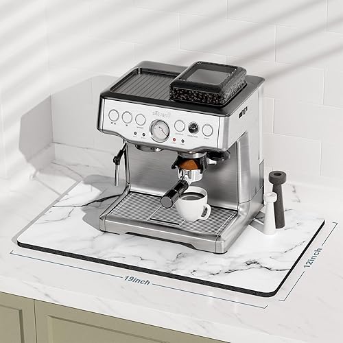 Miniatura 321 de Rnivvi Tapete de café, tapete de café de 12 x 19 pulgadas para estación de máquina de espresso, accesorios y organizador, almohadilla absorbente
