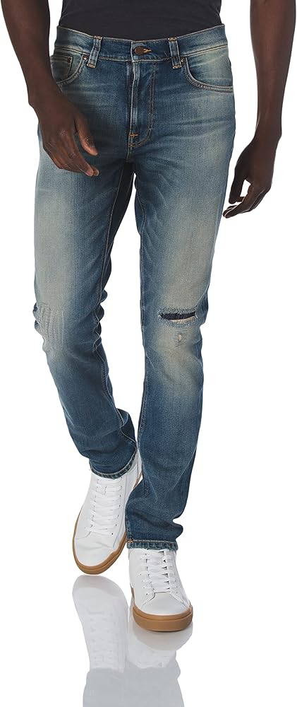 ツネ様　nudie jeans W27L32 LEAN DEAN REPAIRS Nudie Jeans Unisex-Adult's Lean Dean Repairs, 36/32 at Amazon