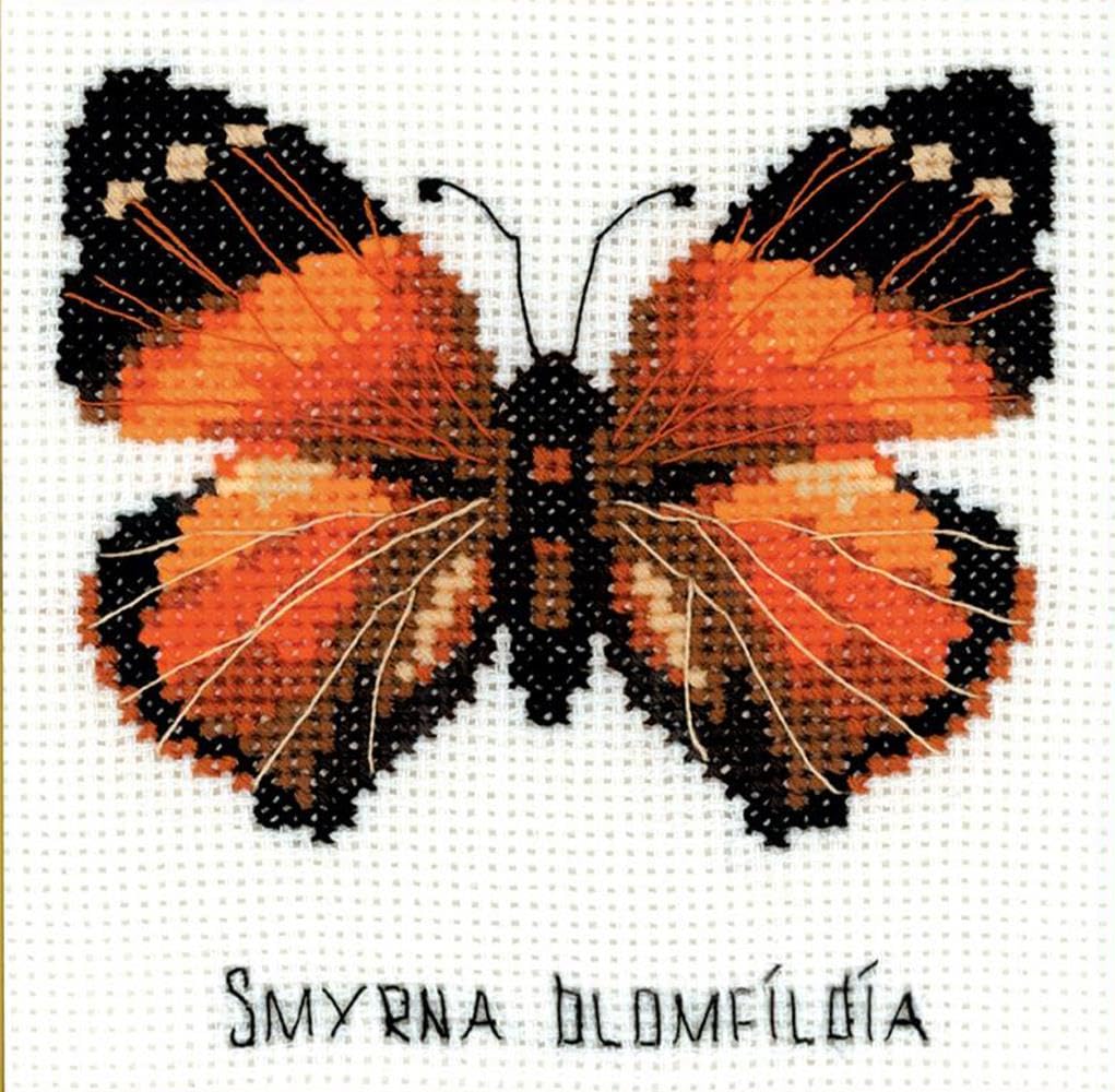 Riolis Multi Happy Bee Kreuzstich-Set, Zählvorlage Schmetterling (Nymphalidae), Mehrfarbig, Zählmuster