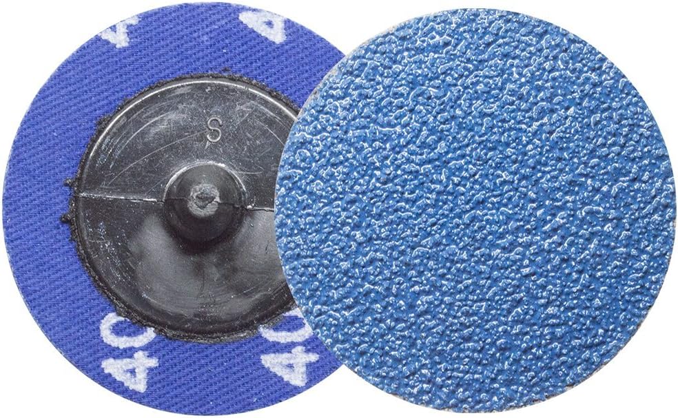 Benchmark Abrasives 2" Quick Change Zirconia Sanding Discs with a Male R-Type Backing Surface Finish Grind Polish Burr Rust Paint Removal Use with Die Grinder (25 Pack) - 120 Grit