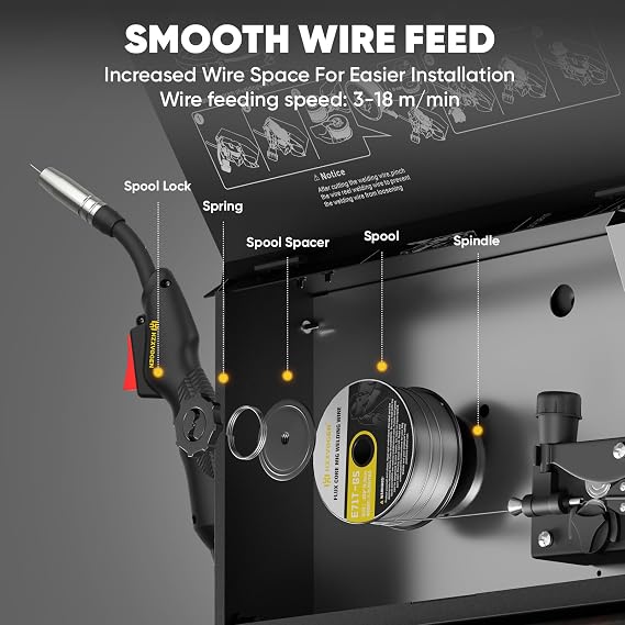 H HZXVOGEN 250A 5-in-1 Pulse MIG Aluminium Welder