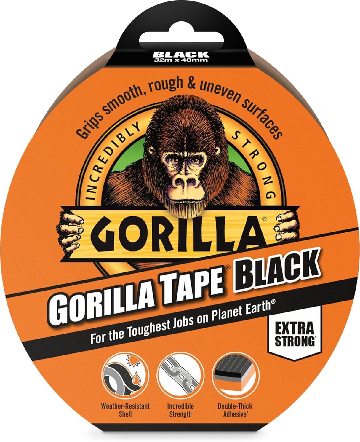 Gorilla Tape Black 32m