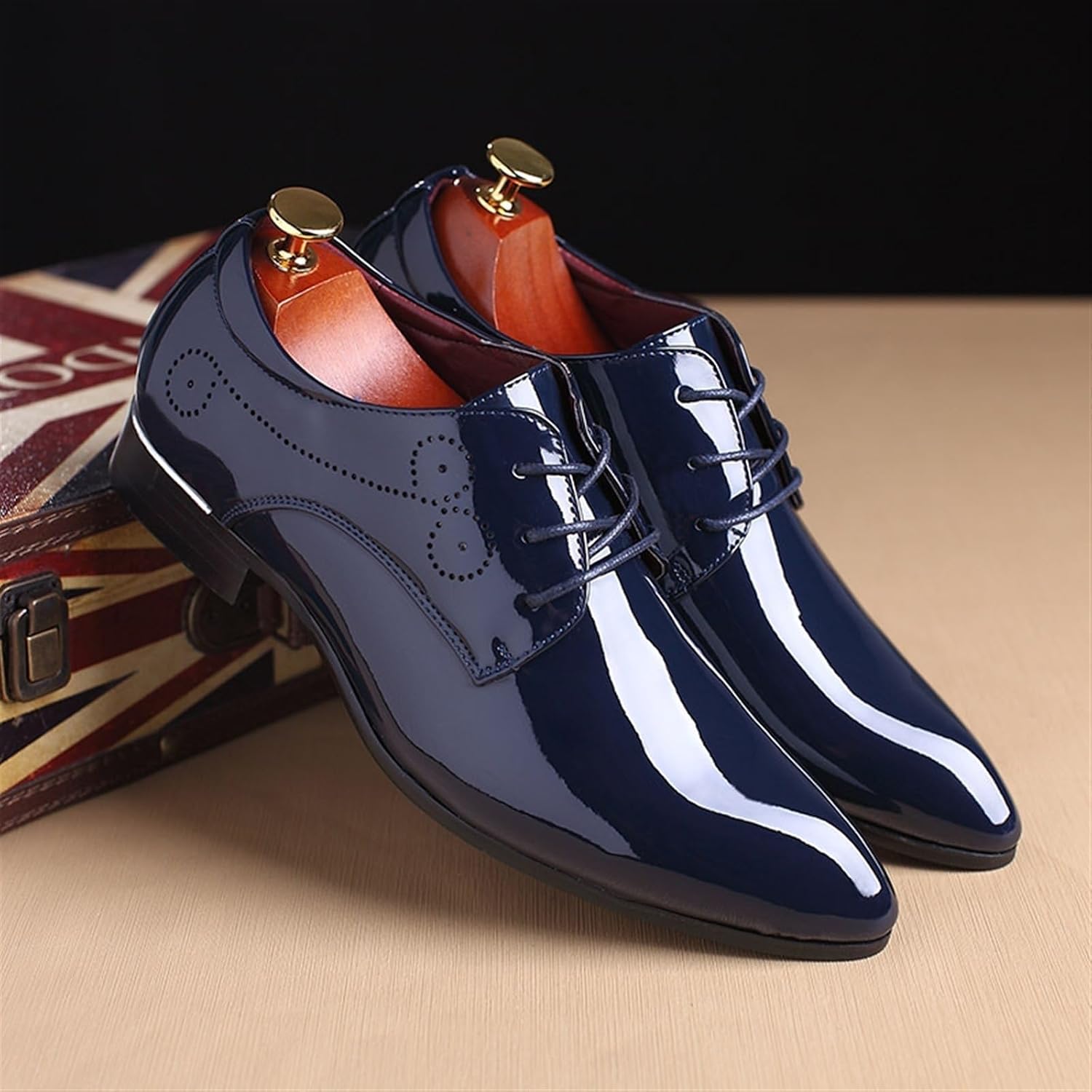 Dress Shoes for Men Men's Leather Business Shoes Stylish Pointed Toe Dress Footwear for Formal Occasions