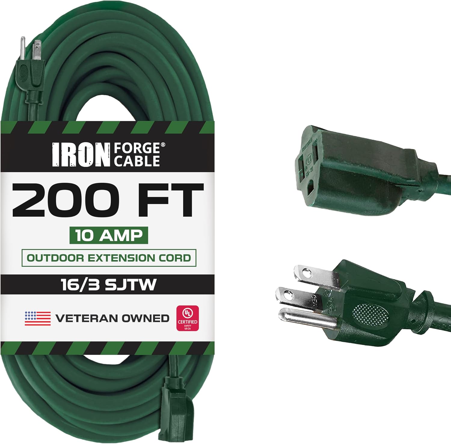 Iron Forge Cable Weatherproof 200 Ft Outdoor Extension Cord