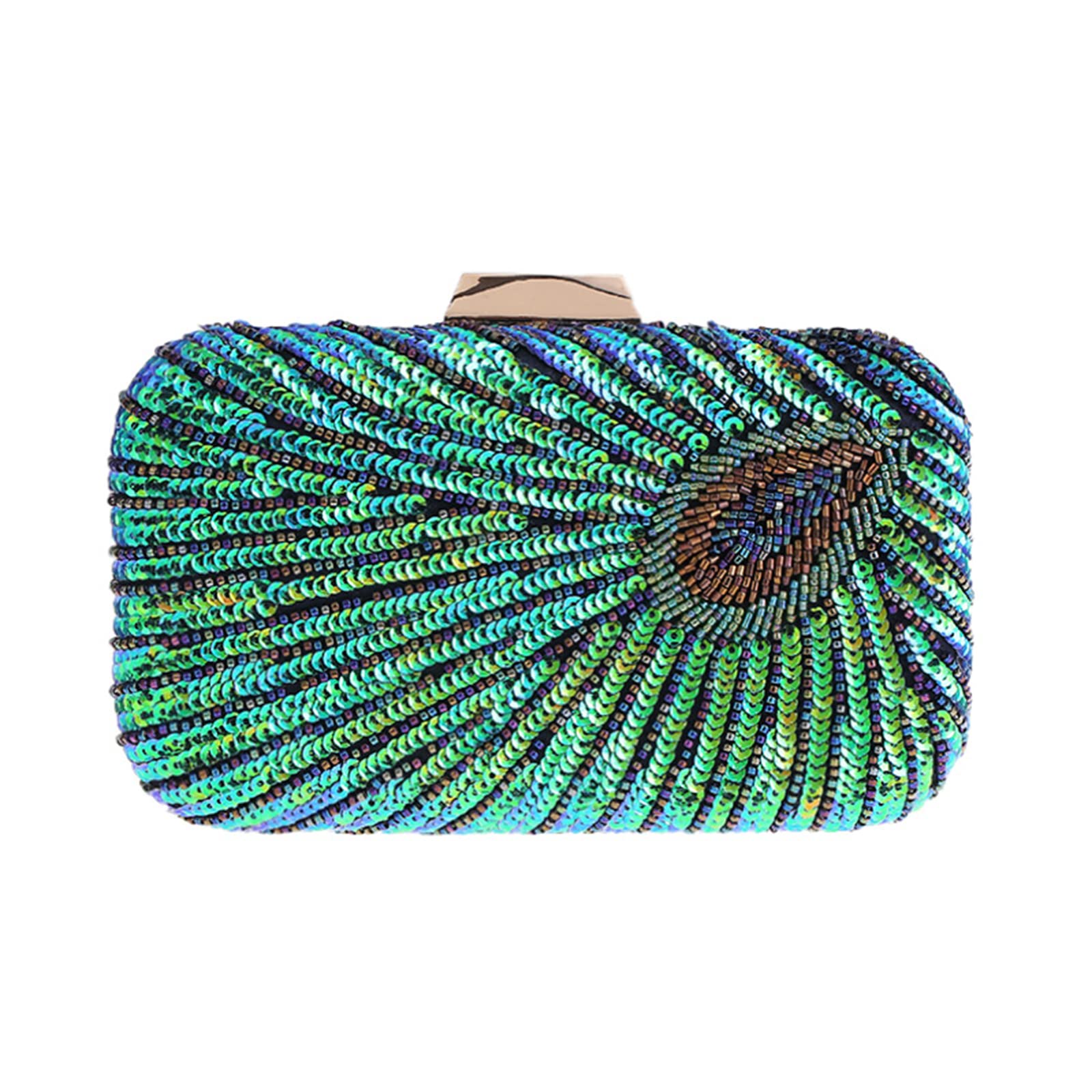 peacock clutch purse beaded sequin evening bags clutch handbag for party wedding proms cocktail,7.9 * 4.6 * 1.9 in