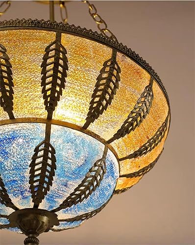 Miniatura 5 de TFCFL Lámpara colgante Tiffany vintage de estilo victoriano para sala de estar, comedor