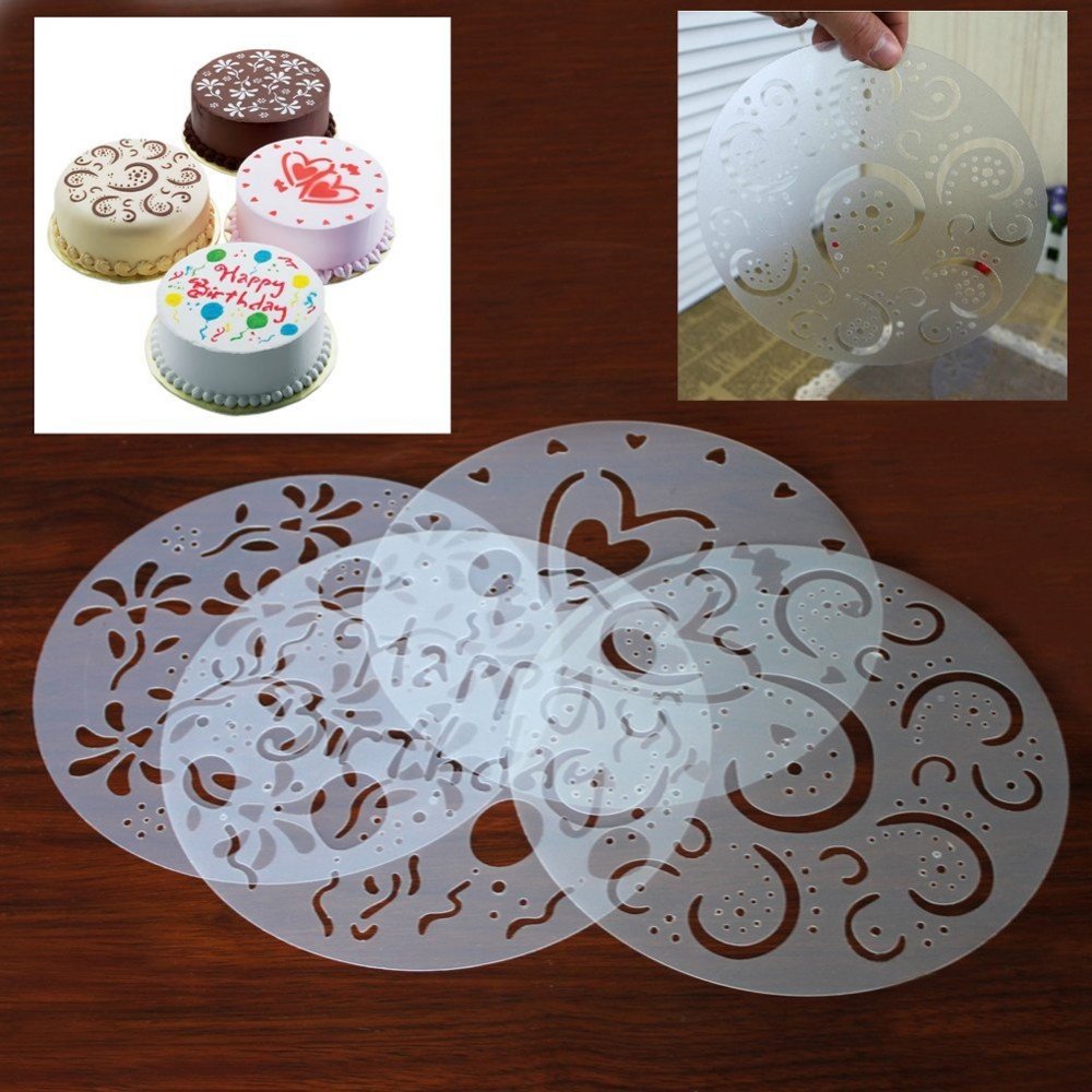 Syga Cake Stencil Set - Decorate Cakes Easily -3