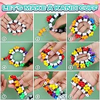 Vista 4 de IOOLEEM Cuentas de pony (2000 piezas, cuentas de pony negras), cuentas para hacer joyas, cuentas para manualidades, suministros para ensartar