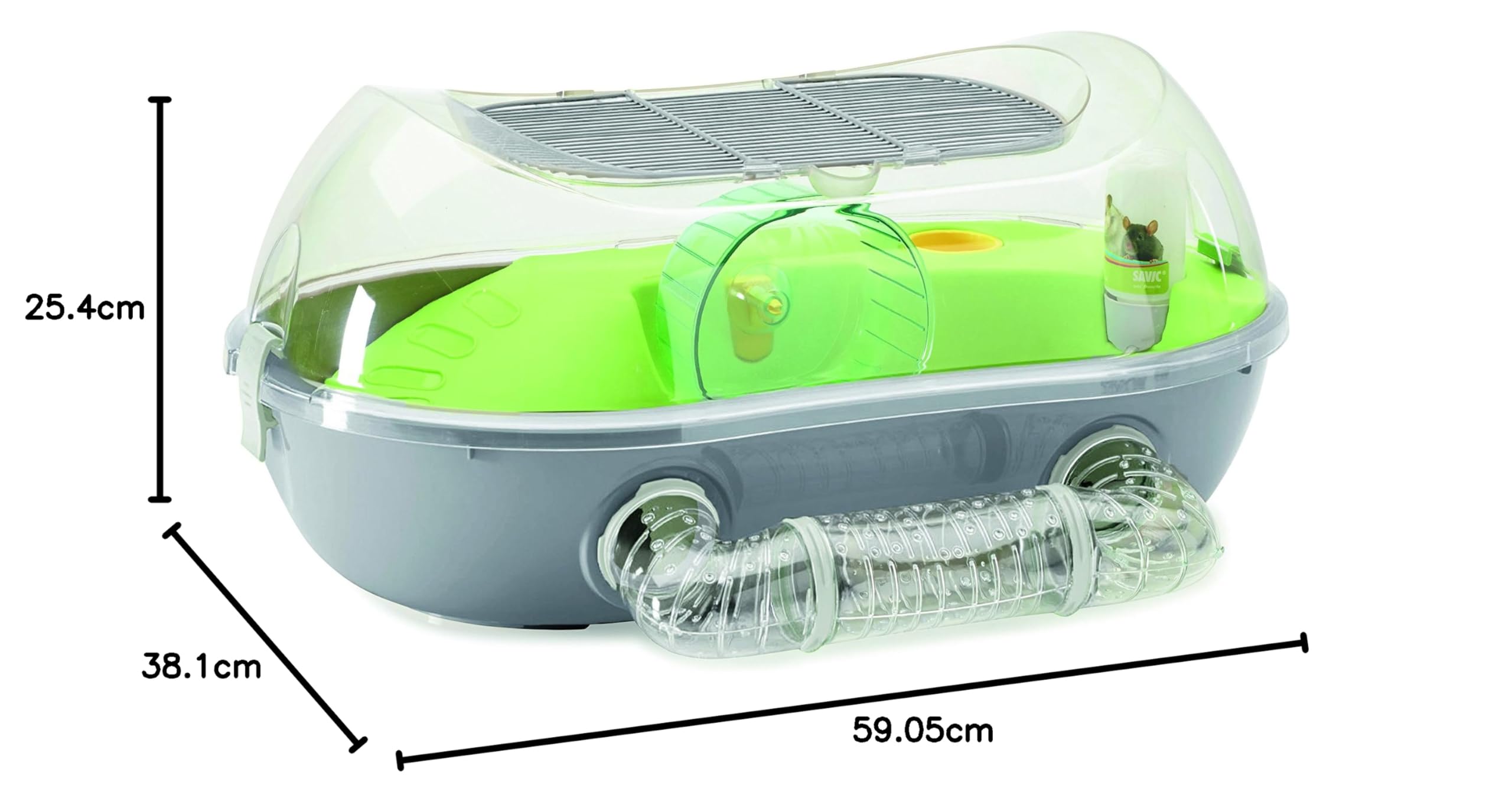 Savic Spelos Metro Cage pour Hamster Anthracite 59 x 37 x 26 cm Taille XL