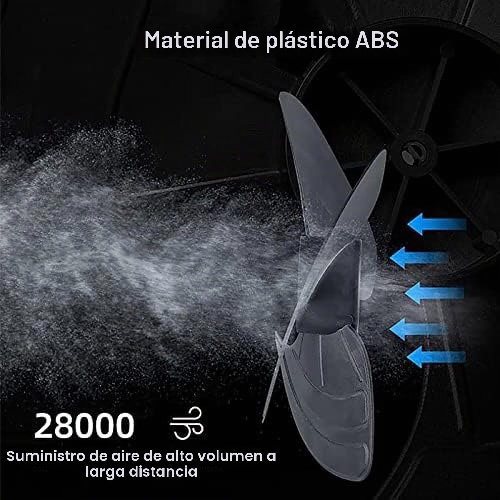 Humidificador industrial, ventilador evaporativo comercial, aire acondicionado 3 en 1 con tanque de agua de 55 litros, potente motor para refrigeración eficiente