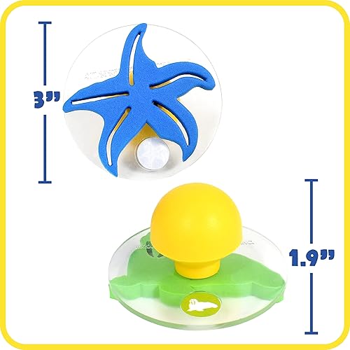 Miniatura 6 de READY 2 LEARN Sellos gigantes – Criaturas marinas – Juego de 10 sellos de espuma fáciles de sostener para niños – Sellos de arte y manualidades para