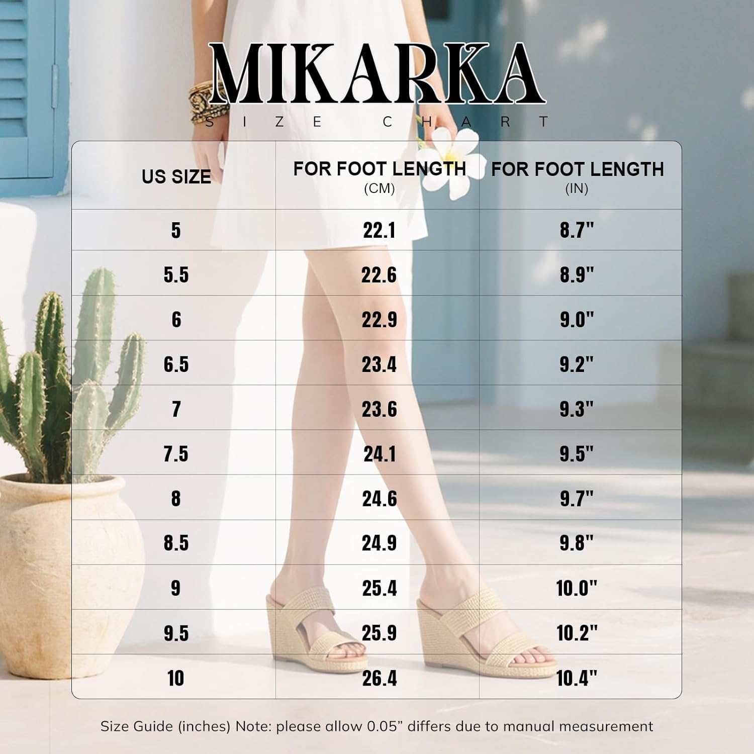 mikarka Slip On Wedge Sandals for Women Open Toe Espadrilles Platform Slides Dressy High Heel Beach Summer Sandal Comfortable Wedges Shoe Mules - Image 6