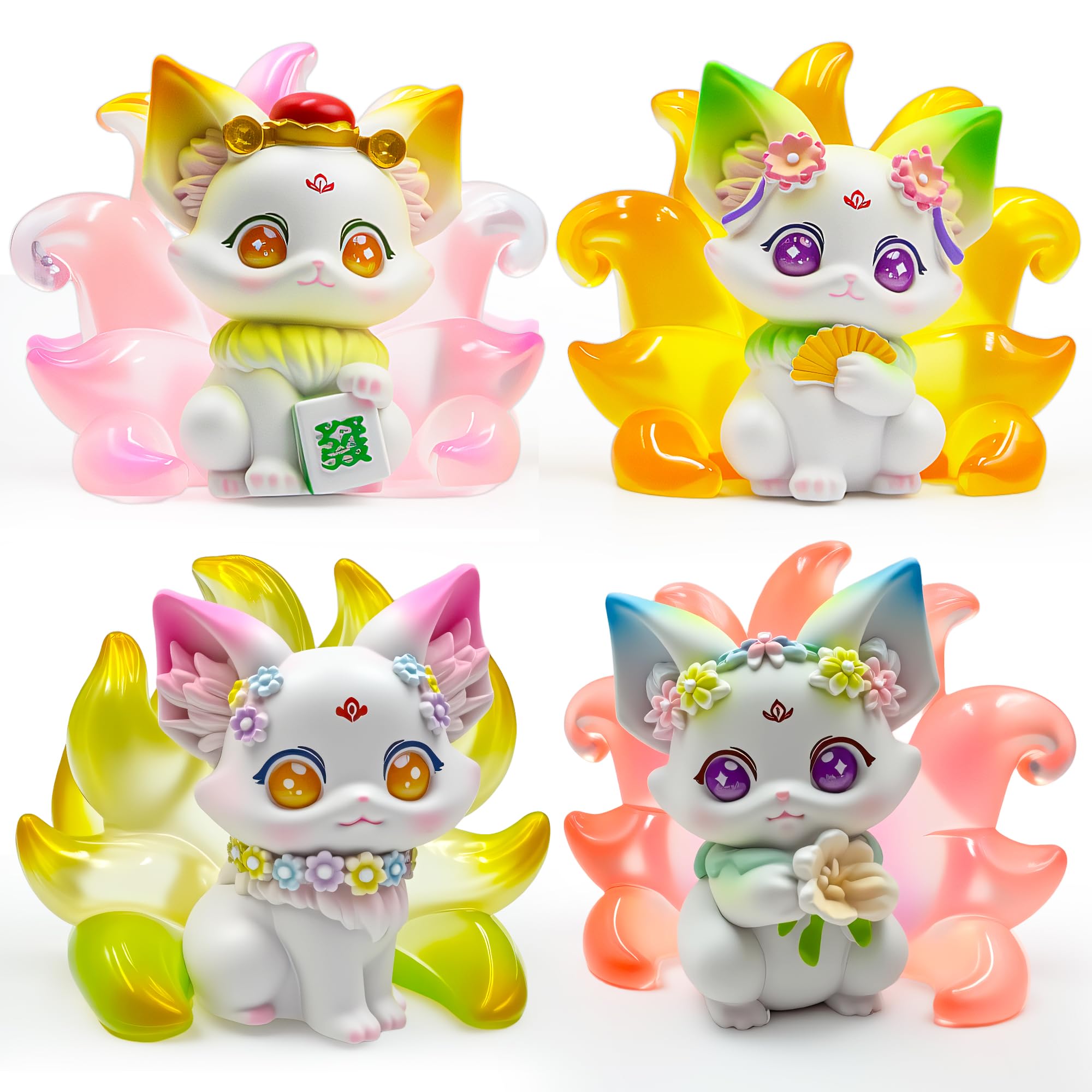 Zaleny Nine-Tailed Fox Blind Box Collectible Kitsune Figures