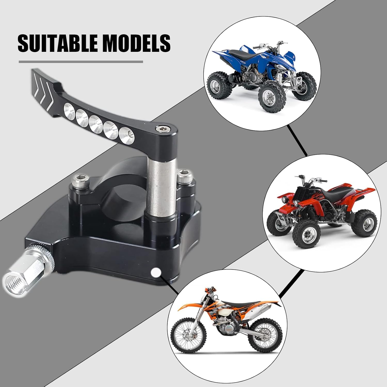 Universal 7/8" CNC ATV Thumb Throttle，Compatible with Yamaha YFZ450 Banshee 350 W 350 fit for Honda TRX450ER Sportrax 450 Control Lever