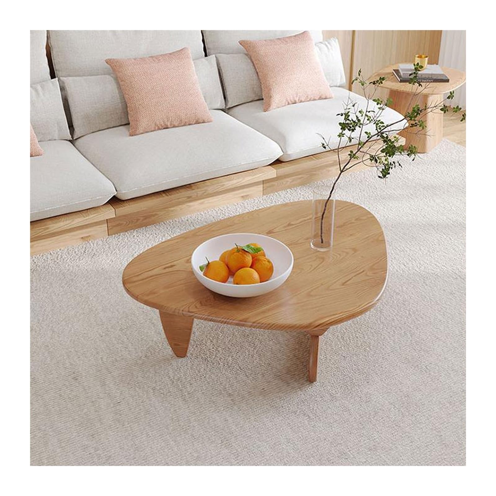 Table d'appoint petite table basse en bois de style ferme rustique et rétro